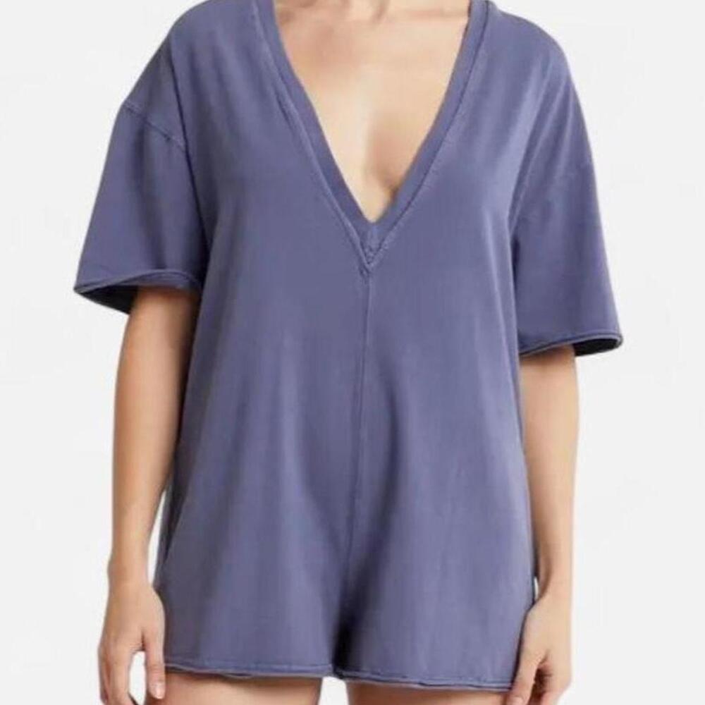 Free people Hot Shot Tee Romper with pockets